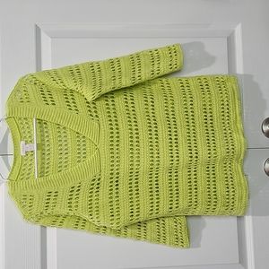 Bright Green Knit Sweater, Chico's, Size 1